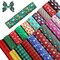 20 Pieces Christmas Faux Leather Sheets Christmas Theme Printed Synthetic Leather Sheet Glitter Faux Leather Fabric Sheet Santa Claus Faux Leather Sheet for DIY Christmas Craft Making, 8.3 x 6.3 Inch